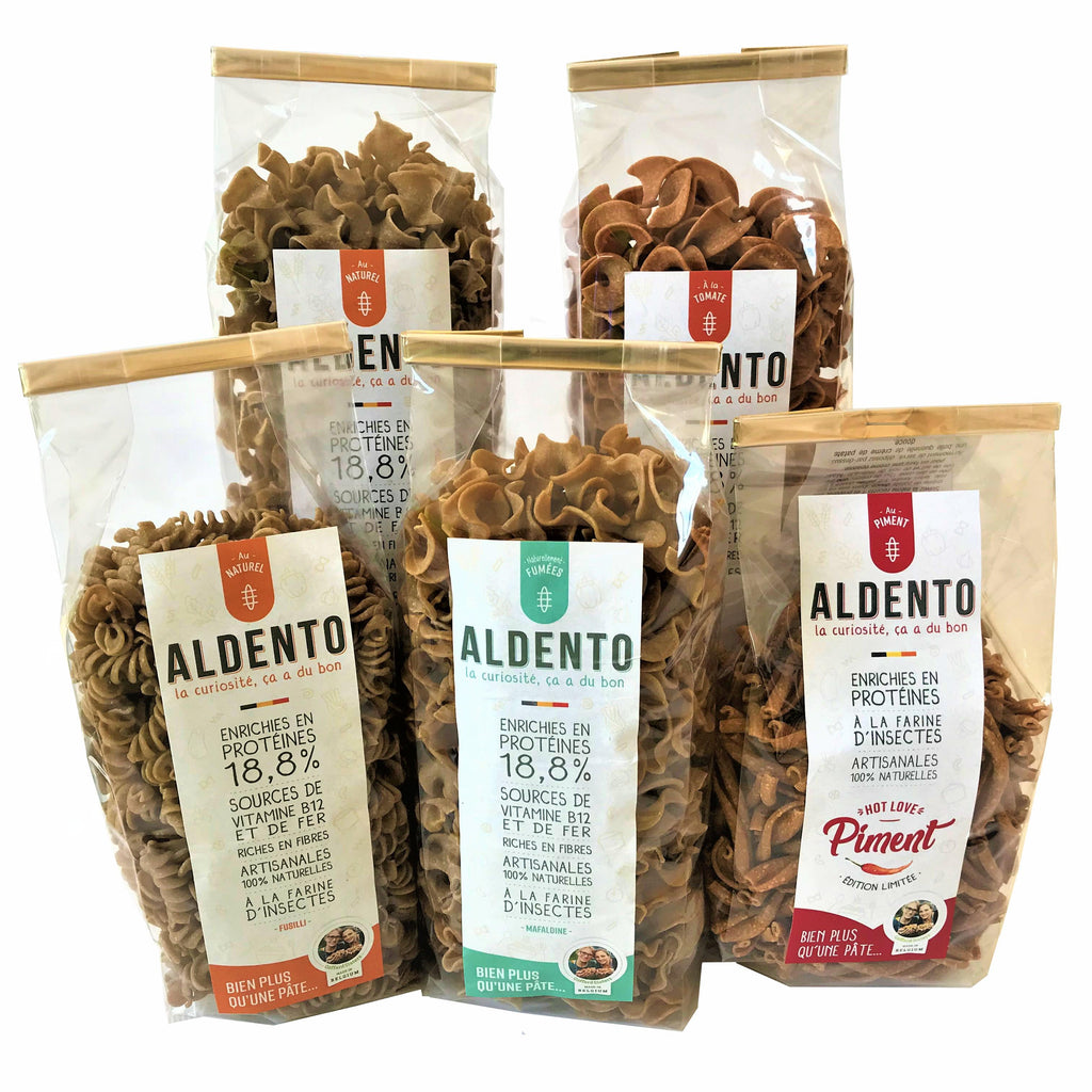 Les pâtes ALDENTO enrichies à la farine d'insecte